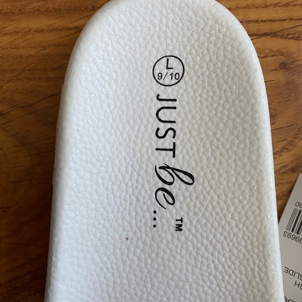 Rose Gold Blush Glitter Slides NWT Size L 9/10 - Picture 3 of 5